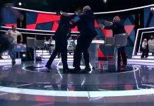 Programa de entrevistas en la TV libanesa finaliza en pelea, tras una acalorada discusión sobre las posibles sanciones de Occidente a políticos libaneses que obstruyen la elección de un nuevo presidente