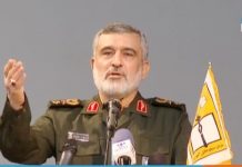 Comandante de la fuerza aeroespacial de la Guardia Revolucionaria, general Amir-Ali Hajizadeh, en referencia a la participación de Irán en la guerra en Gaza: “Hicimos lo que debíamos; Su único medio de defensa eran las piedras, ahora tienen cohetes y armas avanzadas”