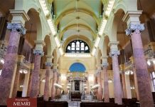 La sinagoga restaurada (Fuente: Al-Masri Al-Yawm, Egipto, 12 de enero, 2020)