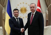 El presidente de Ucrania Zelensky junto al presidente turco Erdogan (Fuente: Unian.info)