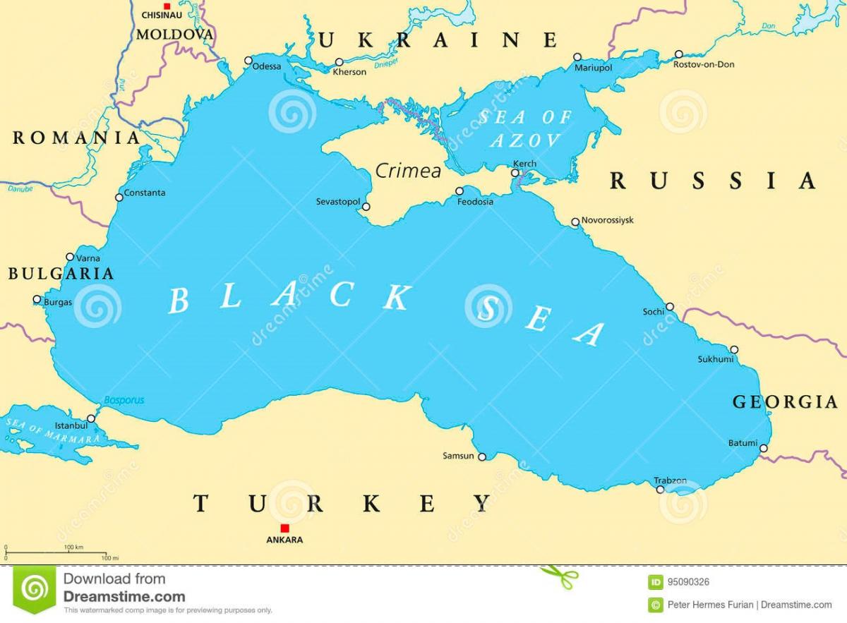 Mar Azov y el mar Negro (Fuente: Dreamtimes.com)