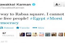 Publicysta egipski oskarża laureatkę pokojowej Nagrody Nobla, Tawakkul Karman, o odrzucenie woli ludu egipskiego