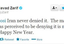 Krytyka tweetu irańskiego ministra spraw zagranicznych, twierdzącego, że Iran nigdy nie negował Holocaustu