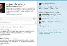 Na Twitterze brytyjski islamista i zwolennik dżihadu Anjem Choudary – którego sieć uważana jest za “jedną, największą bramę do terroryzmu” dla europejskich wojowników w Syrii – podżega do przemocy i dżihadu, wzywa do podboju Zachodu; w tweecie broni opinii wyrażonej przez oskarżonego islamistę podczas jego procesu, że Wielka Brytania jest „teoretycznym & praktycznym polem bitwy”