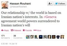 Irański prezydent Rohani: “Porozumienie genewskie… oznacza, poddanie się supermocarstw wielkiemu narodowi irańskiemu”