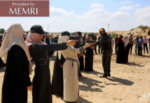 Żony i córki dygnitarzy Hamasu w Gazie przechodzą oficjalne szkolenie samoobrony i obchodzenia się z bronią