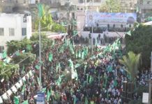 Hamas świętuje 29. rocznicę swojego powstania powtarzając o trzymaniu się walki zbrojnej dla wyzwolenia Palestyny od rzeki do morza