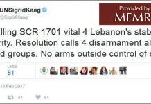 Gazeta libańska “Al-Akhbar” atakuje specjalną koordynator ONZ w Libanie za sprzeciw wobec uzbrojenia Hezbollahu