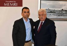 Fatah, na czele z Mahmoudem 'Abbasem, fetuje zwolnionego więźnia odpowiedzialnego za strzelanie i zamachy samobójcze podczas drugiej intifady