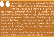 Kanadyjsko-amerykański duchowny Azhar Nasser: Mąż ma prawo do “intymności”, kiedy chce i może uderzyć żonę “dla ratowania małżeństwa”