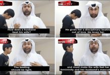Socjolog z Kataru, Abad Al-Aziz Al-Chazraj Al-Ansari, pokazuje poprawne bicie żony zgodne z islamem
