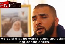 Rodzina zamachowca-samobójczyni, Hanadi Dżaradat: ojciec Dżaradat rozdawał słodycze, świętując jej męczeństwo, chciał gratulacji zamiast kondolencji