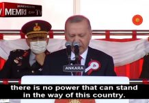 Turecki prezydent, Recep Tayyip Erdogan: “Nie ma siły, która może stanąć na drodze tego kraju”; Nie zawahamy się przed poświęceniem męczenników w tej walce – czy narody Grecji, Francji, pewnych krajów północnoafrykańskich krajów i Zatoki są gotowe do takich poświęceń?