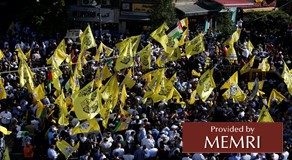 Palestyńscy politycy i dziennikarze ostro krytykują Fatah: przekształcił się z ruchu wyzwolenia w milicję dławiącą wszelką uprawnioną krytykę Autonomii Palestyńskiej Masowy wiec poparcia prezydenta Abbasa w Ramallah 10 lipca 2021 r. (Źródło: wafa.ps. 10 lipca 2021)