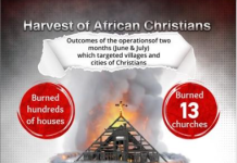 Plakat popierającej Państwo Islamskie (ISIS) grupy medialnej informuje, że ta organizacja zabiła około 190 afrykańskich chrześcijan w ciągu ostatnich dwóch miesięcy