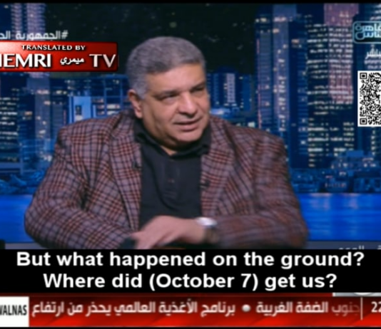Redaktor naczelny “Al-Ahram”, Aszraf Abu Al-Houl: Rezultaty 7 października są katastrofalne dla Gazy; skoro Hamas nie potrafił ochronić ludności Gazy i ich domów, to znaczy, że został pokonany