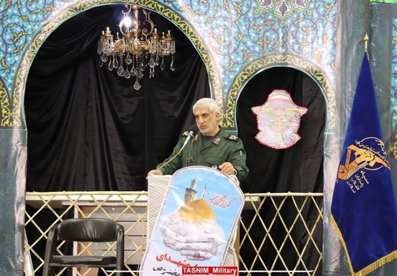 Hajj Rahimi delivering a speech honoring the martyrs of the Imam Ali special forces unit. Source: Tasnim News Agency (Iran), May 12, 2024.