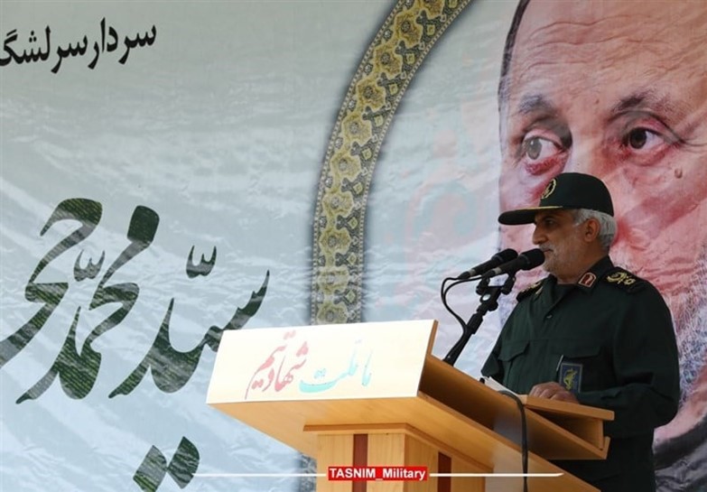 Hajj Rahimi at the ceremony at which he was appointed Qods Force deputy commander for coordination. Source: Tasnim News Agency (Iran), May 12, 2024.