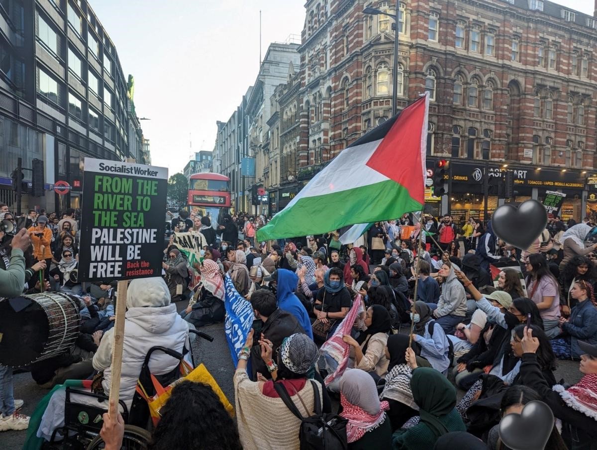 Protest „Zamknijmy to dla Palestyny” w centrum Londynu (maj 2024)