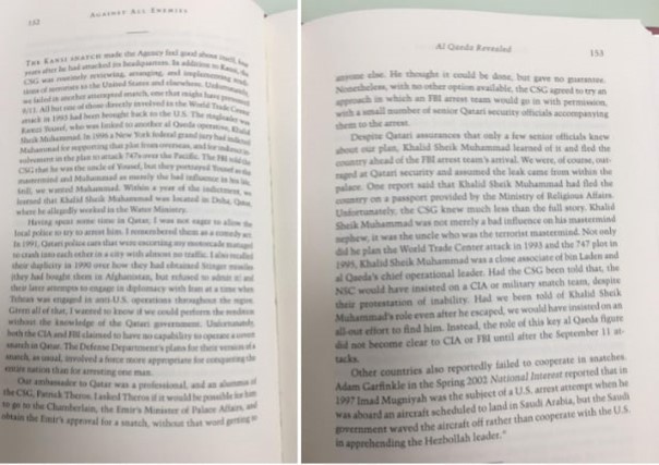 Strony 152-153 książki Richarda Clarke’a Against All Enemies: Inside America’s War on Terror.